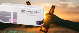 Phenazepam compatibility with alcohol and consequences